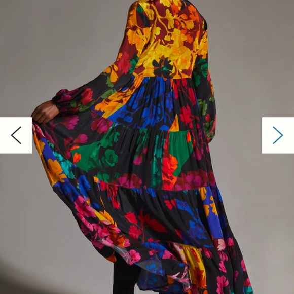 New Anthropologie Siddhartha bansal tiered maxi dress - Picture 5 of 8